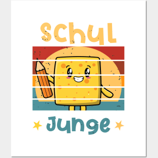 Schuljunge 1. Klasse Smile Schulbeginn T shirt Posters and Art